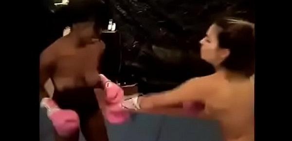  Sammi vs Carmen topless boxing